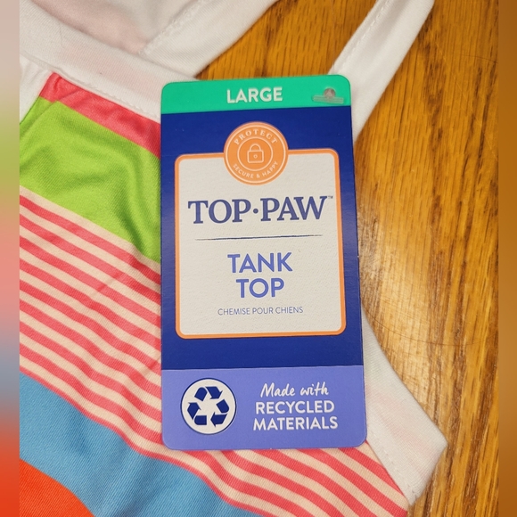 🐾NEW Top Paw Striped Dog Tank LG - Picture 3 of 3